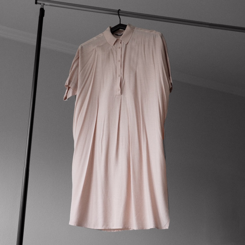 Short Sleeve Shirt Dress - Picture 3 of 9